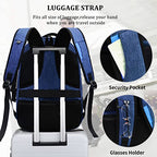 DUALSNG Travel Work Laptop Backpack With USB Charging Port Fits 15.6 15 14 13 Inch Laptop and Notebook Business Anti Theft College Computer Bag Back Pack for Women Men (Blue / 15.6 Inch)