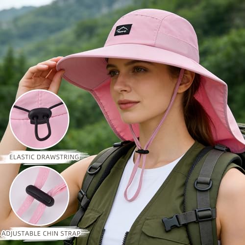 Outdoor Sun Hat for Men Women (1pack-pink)