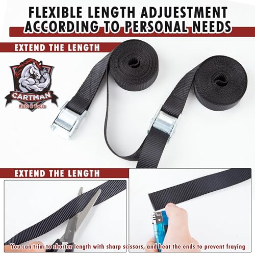 1" x 12 ft Lashing Straps (6 PK / Black)