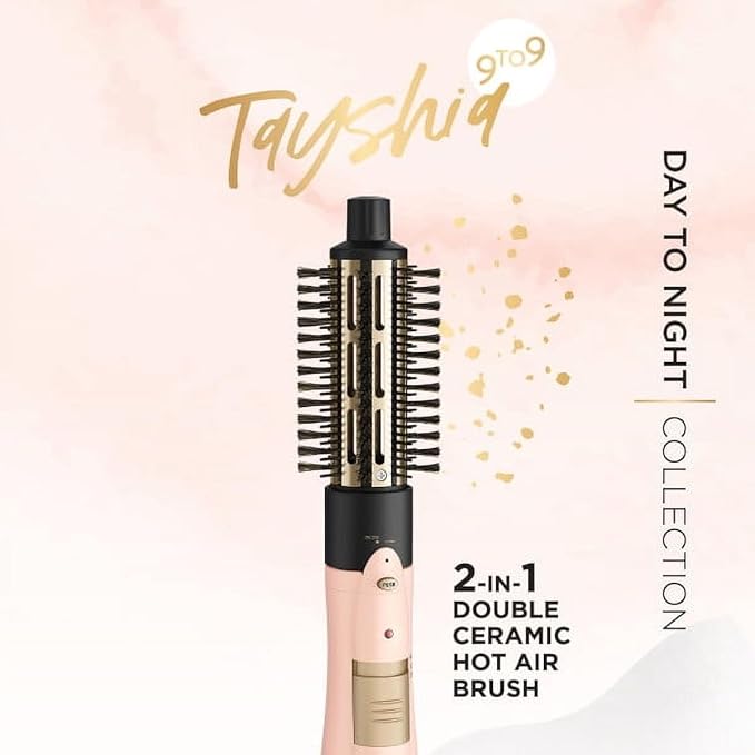 Tayshia by Conair 2-in-1 Double Ceramic Lightweight Hot Air Brush BC171TR