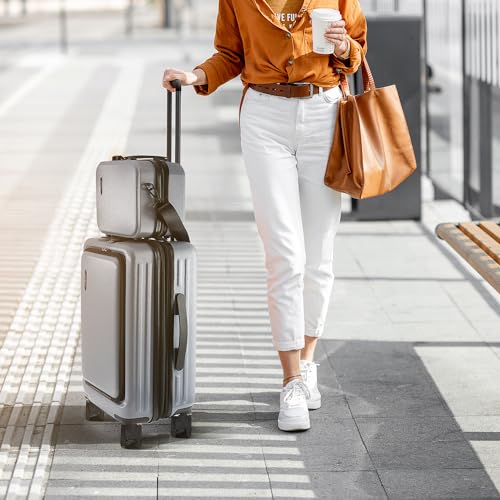 20 Inch Carry On Luggage 22x14x9 Airline Approved Suitcase (Carry-on 20 Inch / Grey)