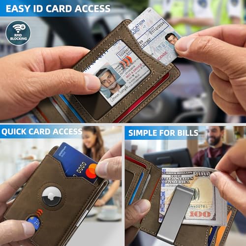 Airtag Wallet for Men (Coffee020)