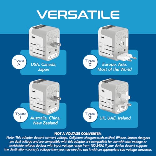 Universal Travel Adapter (Smoke White)