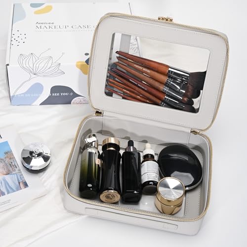 Clear Makeup Bags (Grey / Dual Layer Large)