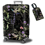 Suitcase Protector Plus 1 Luggage Tag (Wild Flowers Hummingbird / L)