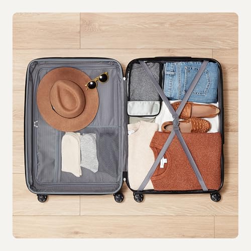 30" Hardside Large Checked Luggage with Multi (Navy Blue / Large Checked)