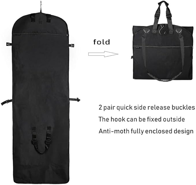 66" Versatile Travelling bags Wedding Dress Travel Garment Bag Tri-Fold Gown - Image 3