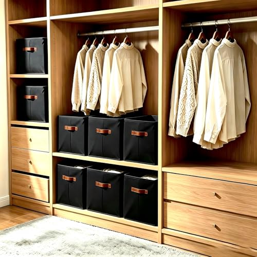 Shoe Organizer for Closet (2Pack Black)