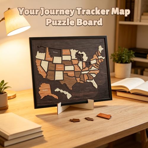 Wooden USA Travel Map Puzzle
