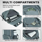 20L lightweight packable Hiking Daypack Foldable Backpack for Men Women Small Travel Outdoor Foldable Shoulder Bag (Light Grey)