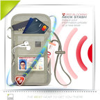 RFID Blocking Stash Neck Wallet (Taupe)