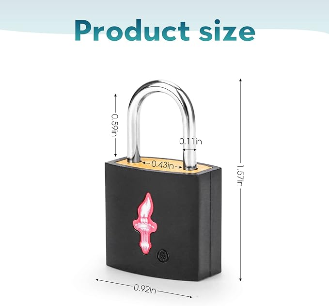 12-Pack Black Neon Square TSA Approved Luggage Lock - Image 2