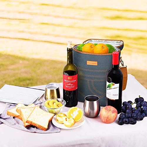 4 Bottle Wine Gift Carrier (Gray 2 / 4 Bottle-without front pocket)