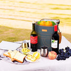 4 Bottle Wine Gift Carrier (Gray 2 / 4 Bottle-without front pocket)
