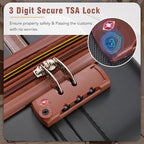 Suitcase Set 28 IN Expandable Luggage with TSA Lock Spinner Wheels (Vintage Luggage / Black(28+bags))