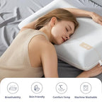 Cooling Memory Foam Pillow for Neck Pain Relief (26x16x5")