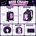 5PCS Kids Luggage Girls Suitcase (01-hardside A-star Cat 5pc)