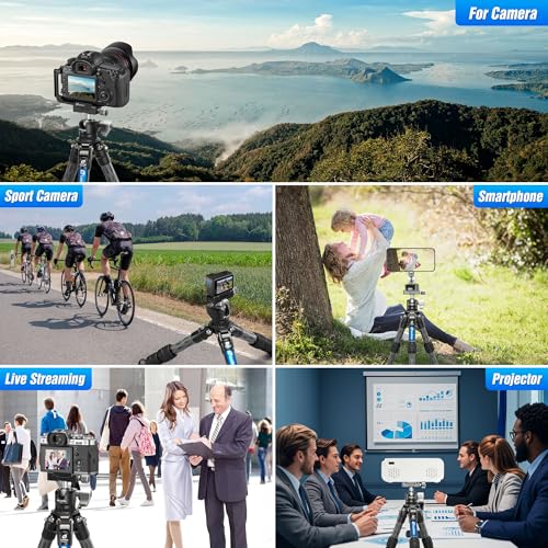 Carbon Fiber Travel Tripod with 360° Ball Head (with 360° Ball Head, Max Load 22LB)