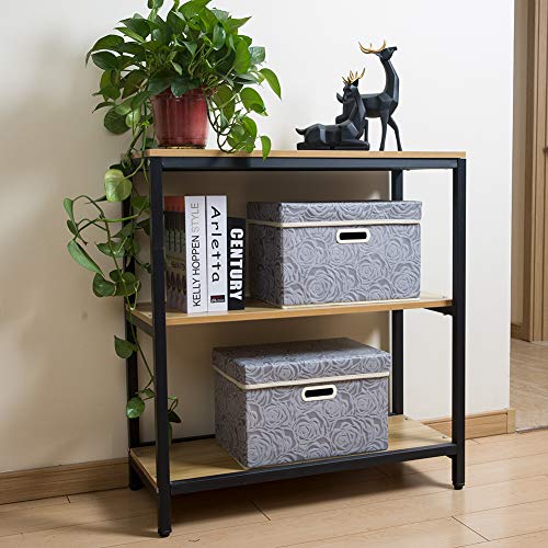 Foldable Storage Bins with Lids [5 (Gray / Medium(5-Pack))