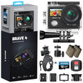 Brave 4 Action Camera 4K30fps with 64GB Micro SD Card Bundle
