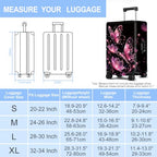 Luggage Cover Washable Suitcase Protector Anti (Pink Butterflies / L(fits 28-30Inch suitcase))