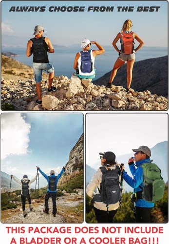 Hiking Daypack Rucking Backpack 15L Lightweight Waterproof (Orange)