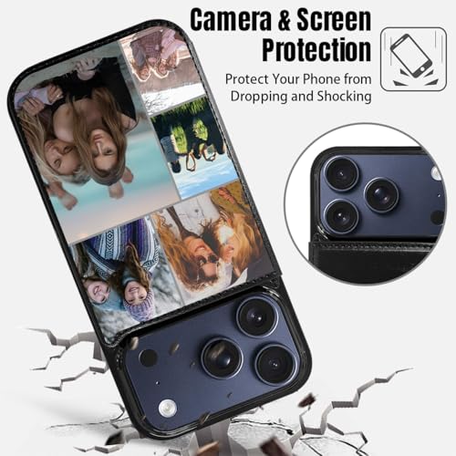 Custom Wallet Phone Case for iPhone 17 Pro (Black-C / iPhone 17 Pro)
