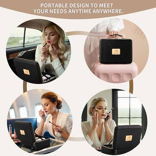 Makeup Bag with LED Mirror (Black)