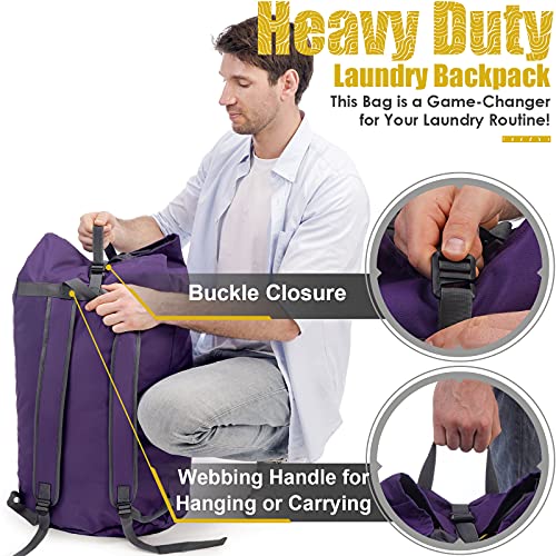 Backpack Laundry Bag (Purple)
