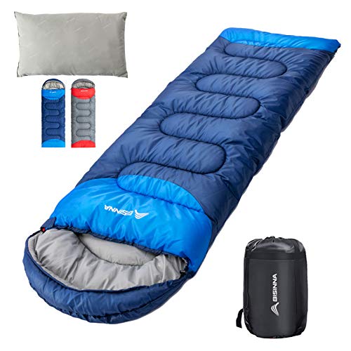 Sleeping Bag with Pillow (Blue / 86.6" x 31.5" Left Zipper)