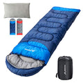 Sleeping Bag with Pillow (Blue / 86.6" x 31.5" Left Zipper)