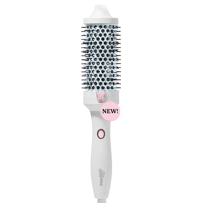 Mane Large Heated Round Brush - 1.77 Inch Thermal Brush for Voluminous Blowouts - Anti-Tangle Bristles, Ionic Technology, Worldwide Voltage - Hair Styling Tools for Medium to Long Hair