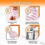 20 Pack Disposable Toilet Seat Covers (Pink Waves)