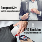 Slim Minimalist Wallet RFID Credit Card Holder for Men (small / Metallic Silver)