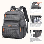 Diaper Bag Backpack (Dark Gray)