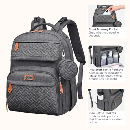 Diaper Bag Backpack (Dark Gray)