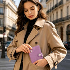 Passport Holder RFID Blocking Travel Wallet (Elegant Purple)