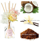 Cashmere Vanilla Reéd Diffuser Set with Flowers Reéd Diffuser Sticks (Cashmere Vanilla / 200ml)