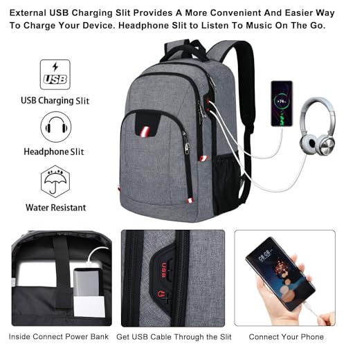 Laptop Backpack for Men (Large / Grey)