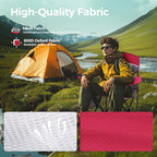 Heavy Duty 400lbs Mesh Back Camping Chairs with Lumbar Support (Red / 2PC)