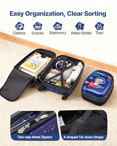 Kids Luggage Set (18 Inches 2-Piece Set / Dinosaur)
