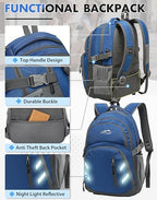 Extra Large Backpack Bookbag for College Laptop Travel (17 Inch / Classic Blue)