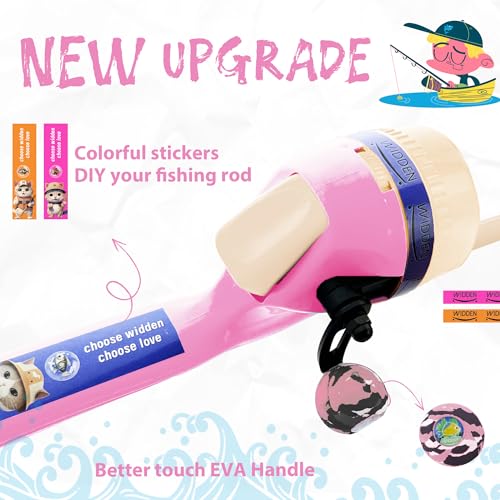 Kids Fishing Pole (Marshmallow Pink & Peach Cream)