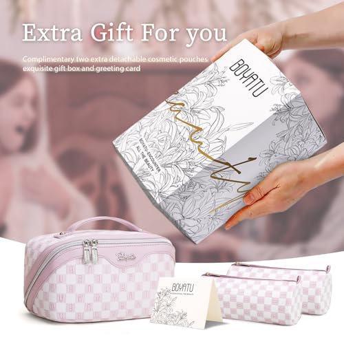 Travel Makeup Bag Organizer Cosmetic Bag (08-B-Pink)