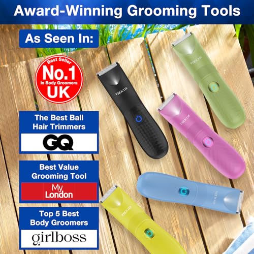 Unisex Hair Trimmer with Adjustable Guards (Yellow)