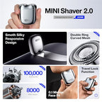 Mini Shaver Portable Electric Razor for Men (Alloy Silver)