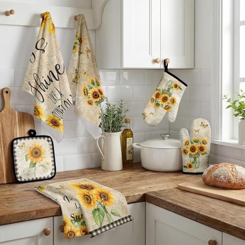 Sunflower Kitchen Decor Set (Yellow Sunflower)