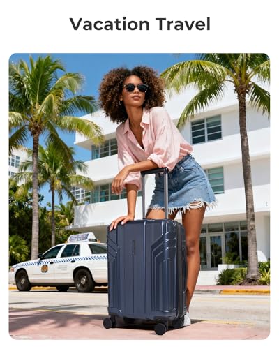 Expandable Carry On Luggage 22x14x9 Airline Approved (Expandable Carry On 20 Inch / Haze Green)