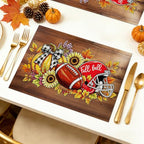 Fall Football Placemats Set of 6 (Football Pumpkin)