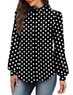 Fall Clothes for Women 2026 Winter Clothing Blouses Dressy Casual Tops for Teachers Fall Outfits for Women Spring Break Essentials Plus Size Black Polka Dot 2XL (04 - Black Polka Dot / XX-Large)